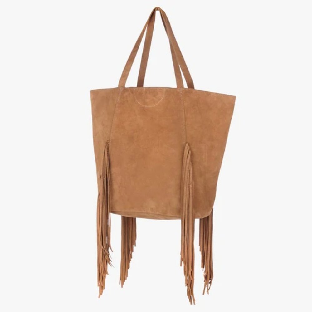 NEW 💖Host Pick💖 Boho  Pixie Suede handbag with side seamed fringe .